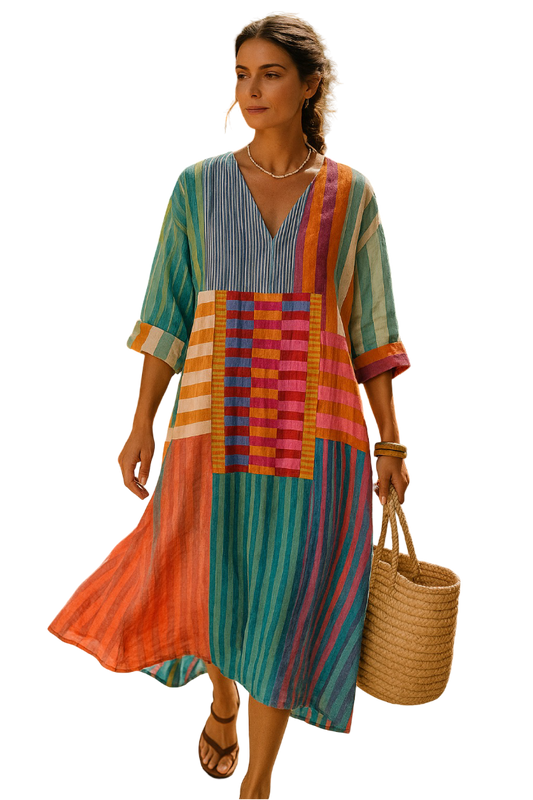 Lia - Robe géométrique élégante