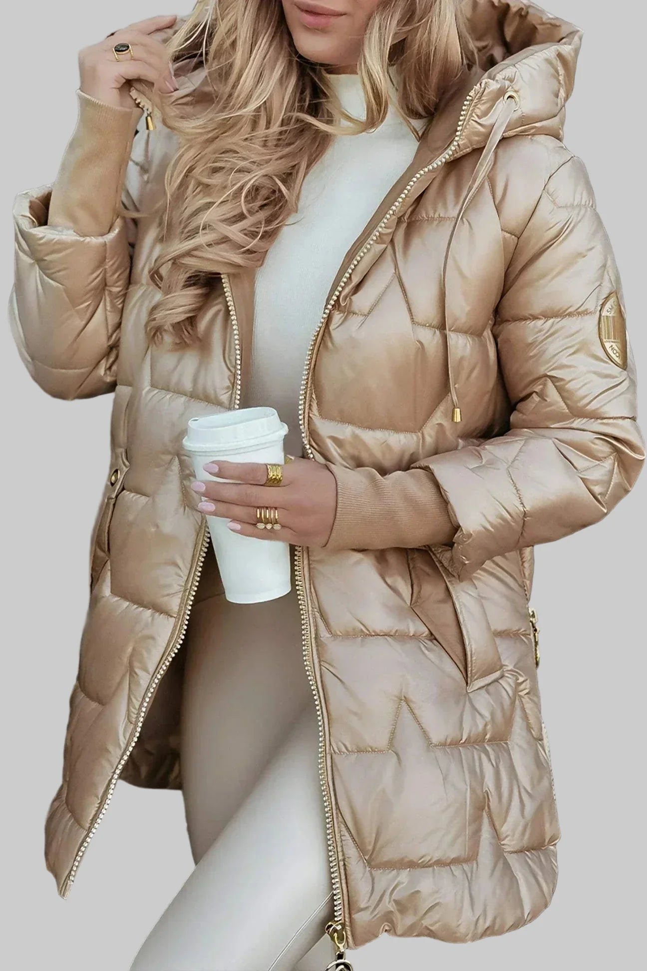 Nora - Manteau Élégant d'Hiver avec Capuche et Rembourrage